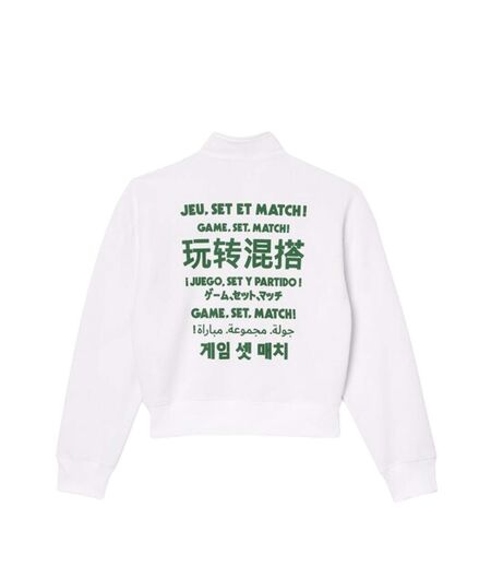 Sweat Jeu Set Et Match Femme Blanc Lacoste
