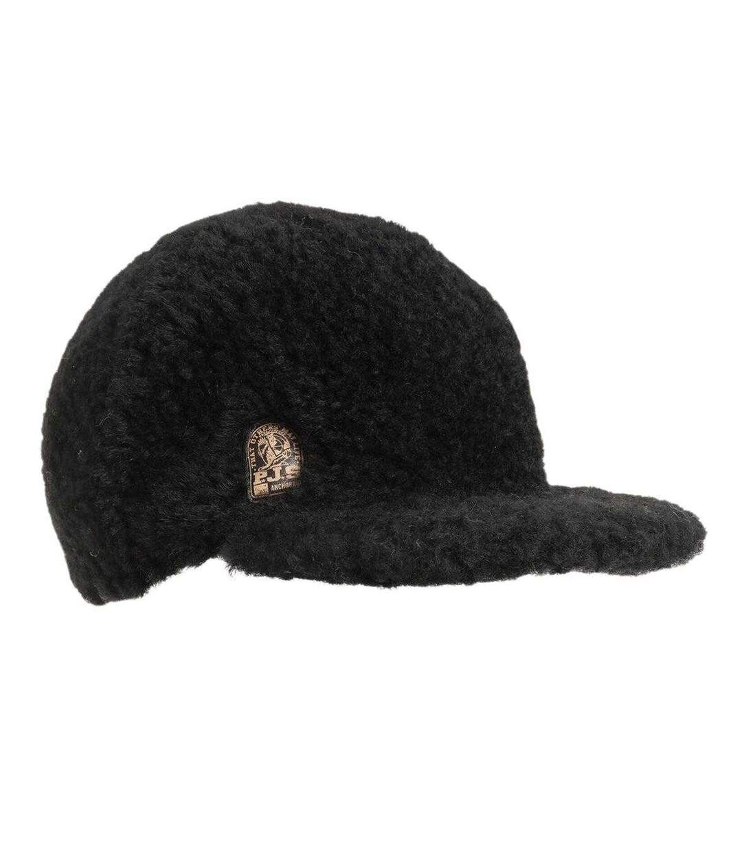 Plain Sheepskin Riding Hat Black Parajumpers-1