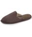 Isotoner Chaussons Mules homme velours, semelle ergonomique, mousse à mémoire forme, design confortable-2