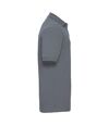 Russell Mens Ripple Collar & Cuff Short Sleeve Polo Shirt (Convoy Grey)