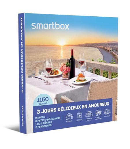 3 jours délicieux en amoureux - SMARTBOX - Coffret Cadeau Séjour