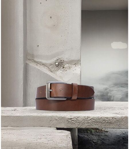 Ceinture en cuir pour homme de couleur marron - 100%  cuir vachette