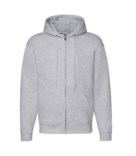 Veste À Capuche Premium Homme Gris Chiné Fruit Of The Loom