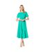 Robe mi-longue femme vert Principles