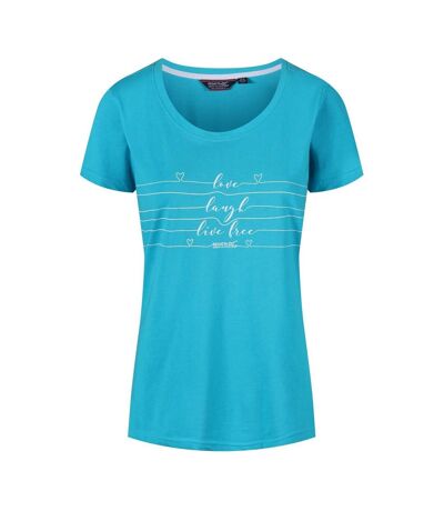 Regatta Womens/Ladies Filandra III Graphic Print Coolweave T-Shirt (Azure Blue) - UTRG10213