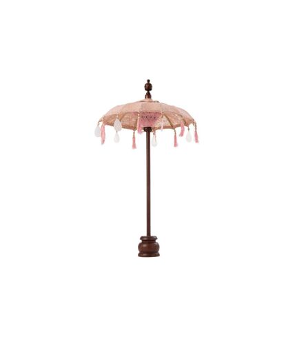 Parasol Déco Pompons & Coquillages 57cm Saumon