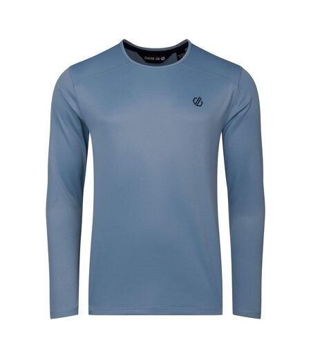 Mens Ventura Grid Crew Neck Fleece Top Dusky Blue Dare 2B