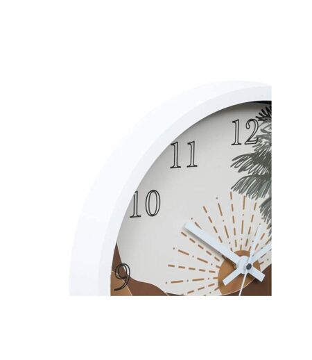 Horloge Murale Design Soleil 30cm Blanc