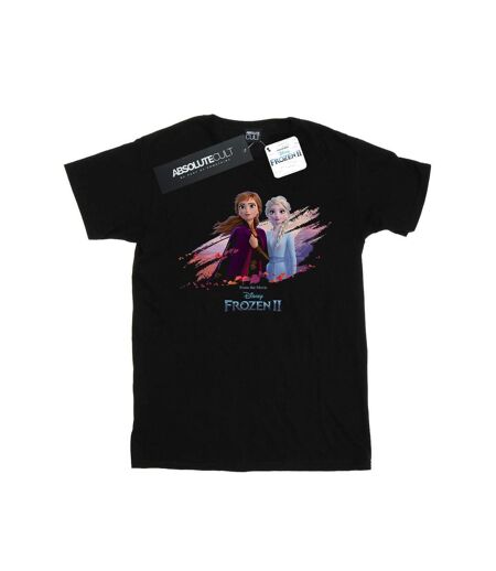 Disney - T-shirt FROZEN ELSA AND ANNA NATURE IS BEAUTIFUL - Femme (Noir) - UTBI24384