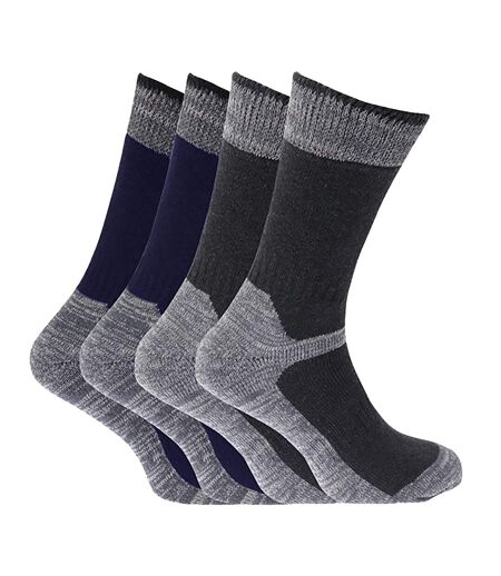 4 Pk Mens Reinforced Cotton Industrial Work Socks