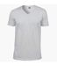 Gildan Mens Soft Style V-Neck Short Sleeve T-Shirt (White)