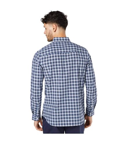 Mens simple check long-sleeved shirt navy Burton