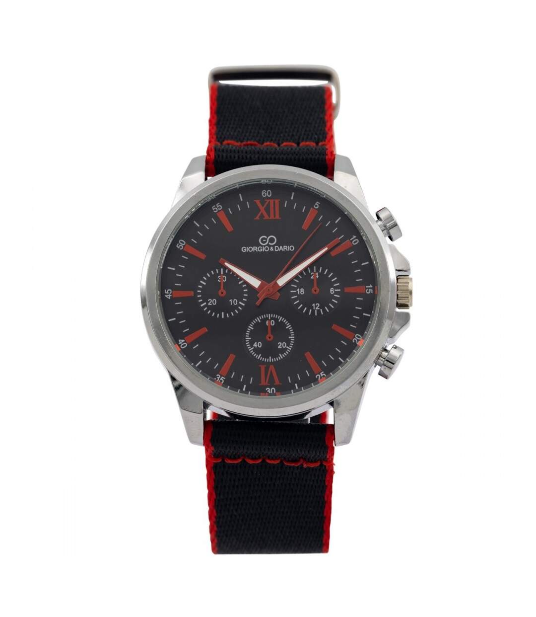 Montre Homme avec Bracelet Tissu Noir GIORGIO-1