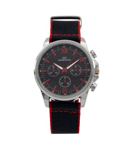 Montre Homme avec Bracelet Tissu Noir GIORGIO