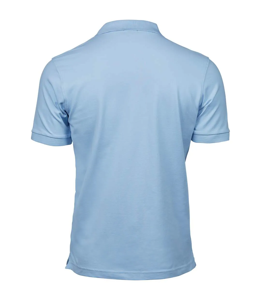 Mens Luxury Stretch Polo Shirt Light Blue Tee Jays-2