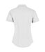 Womens/ladies Poplin Tailored Short-sleeved Shirt White Kustom Kit-2