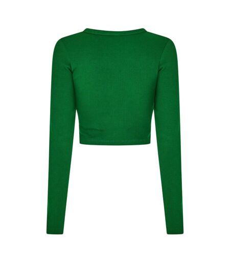 T-shirt Court Manches Longues Feline Femme Vert JJXX