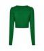 T-shirt Court Manches Longues Feline Femme Vert JJXX-3