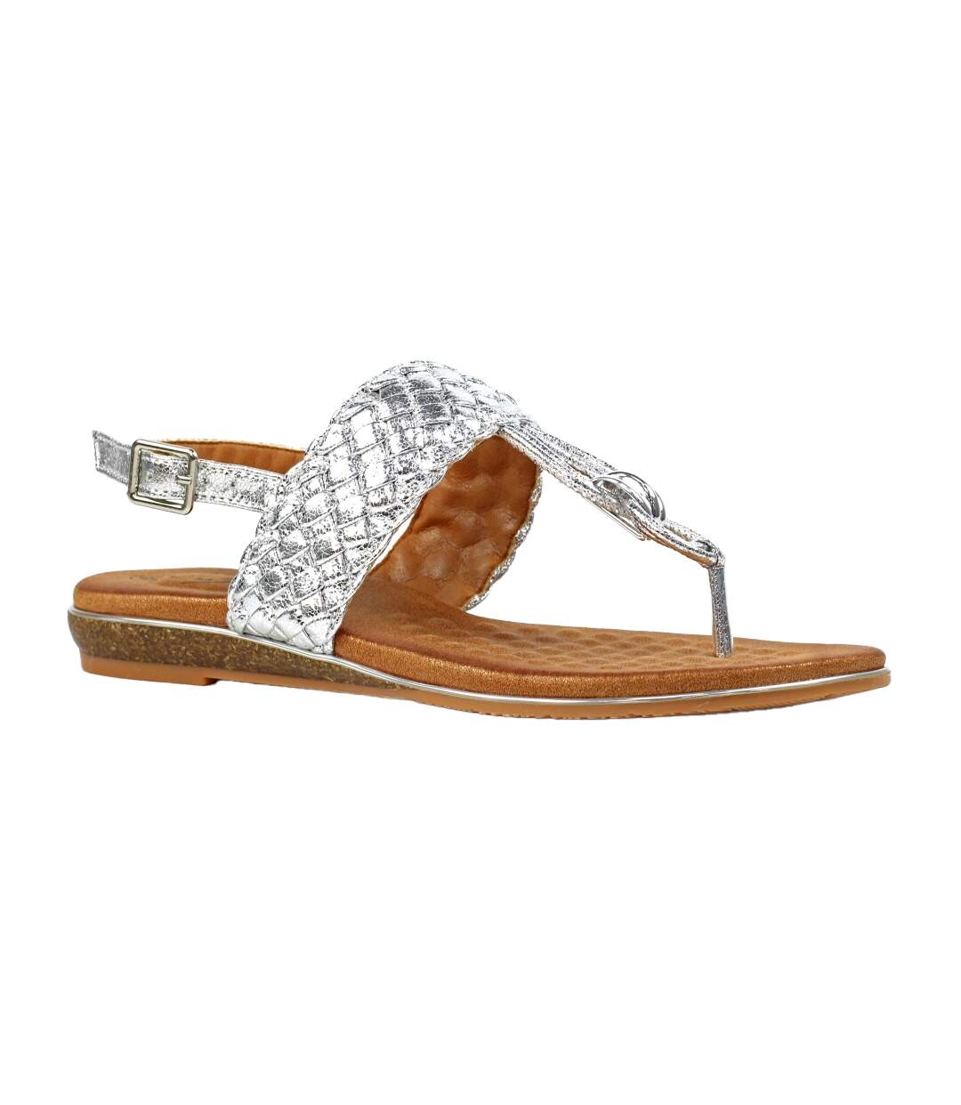 Sandales dawley femme argenté Lunar-1