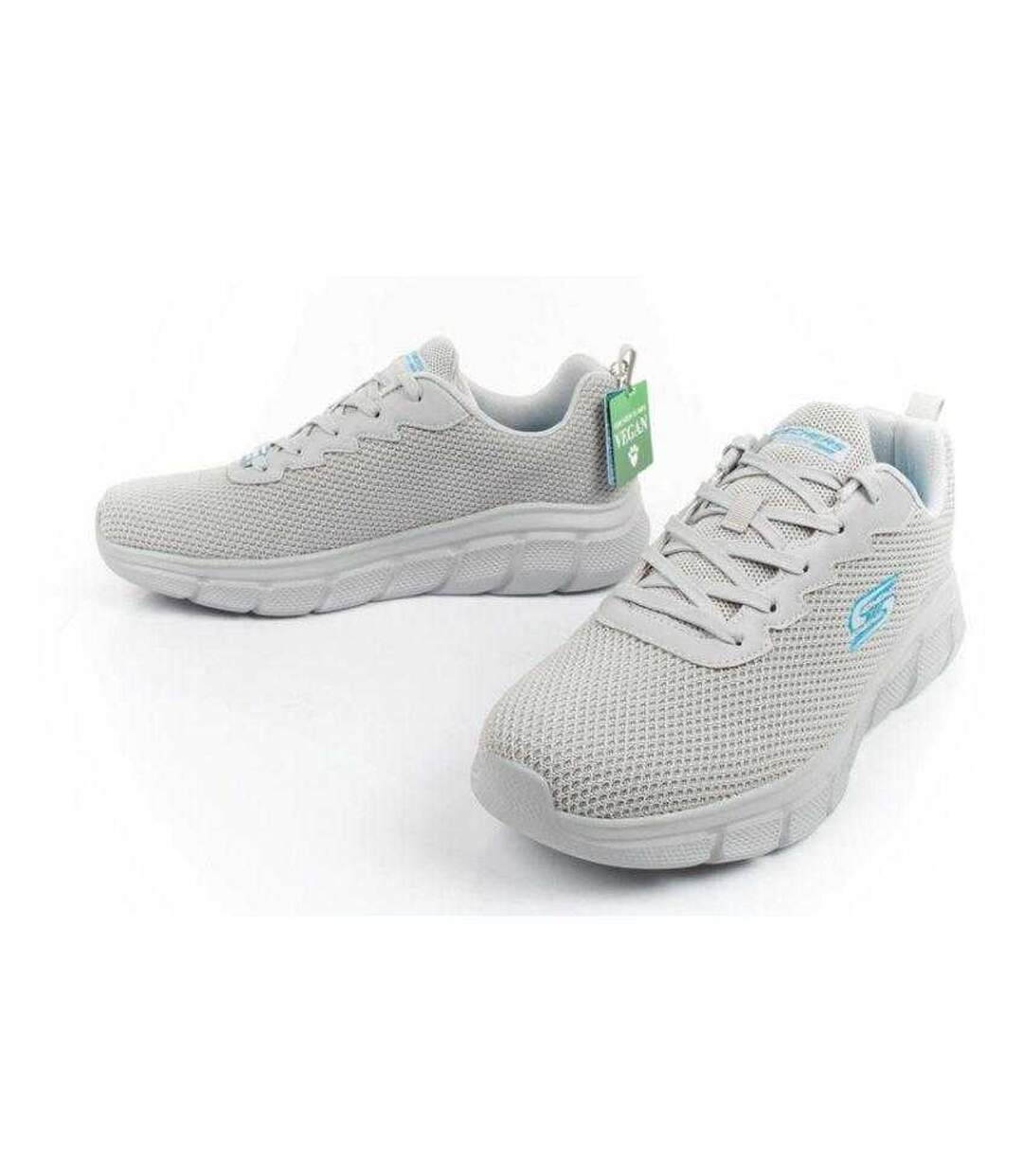 Baskets Bobs B Flex Chill Edge Homme Gris Argent Gris Skechers-4