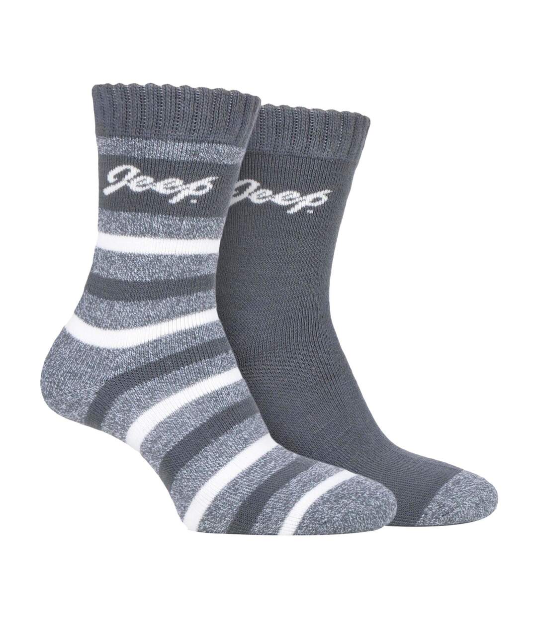Breathable Cushioned Thermal Boot Socks - 2 Pack Striped Socks for Women-1