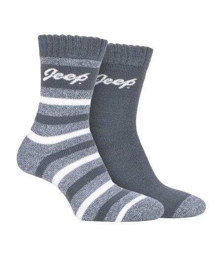 Breathable Cushioned Thermal Boot Socks - 2 Pack Striped Socks for Women