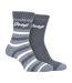 Breathable Cushioned Thermal Boot Socks - 2 Pack Striped Socks for Women-1