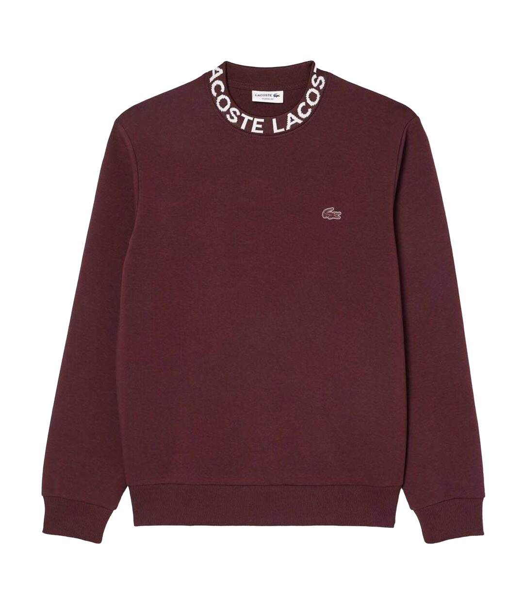 Sweat Style Logo Homme Rouge Bordeaux Lacoste-2