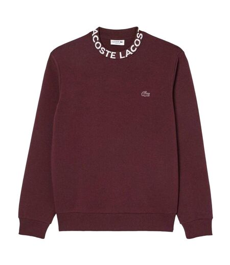 Sweat Style Logo Homme Rouge Bordeaux Lacoste