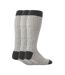 3 Pack Mens Extra Long Knee High Knitted Wool Boot Socks-1