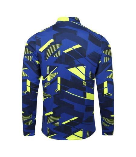 Haut De Sport Échauffement Style Imprimé Graphique Premier Homme Bleu Jaune Umbro