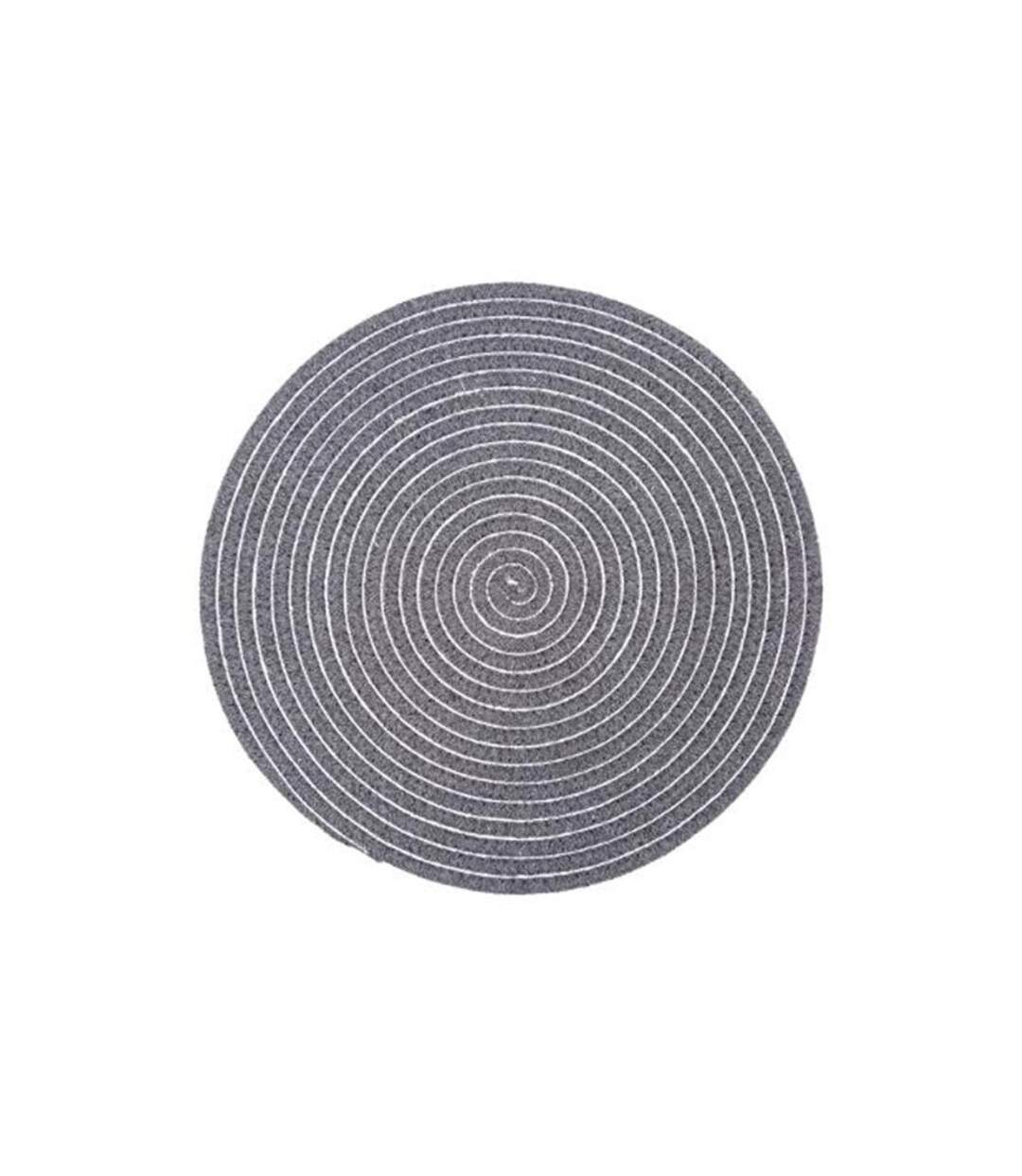 Set de Table Rond Déco Shiny 35cm Gris Foncé-1