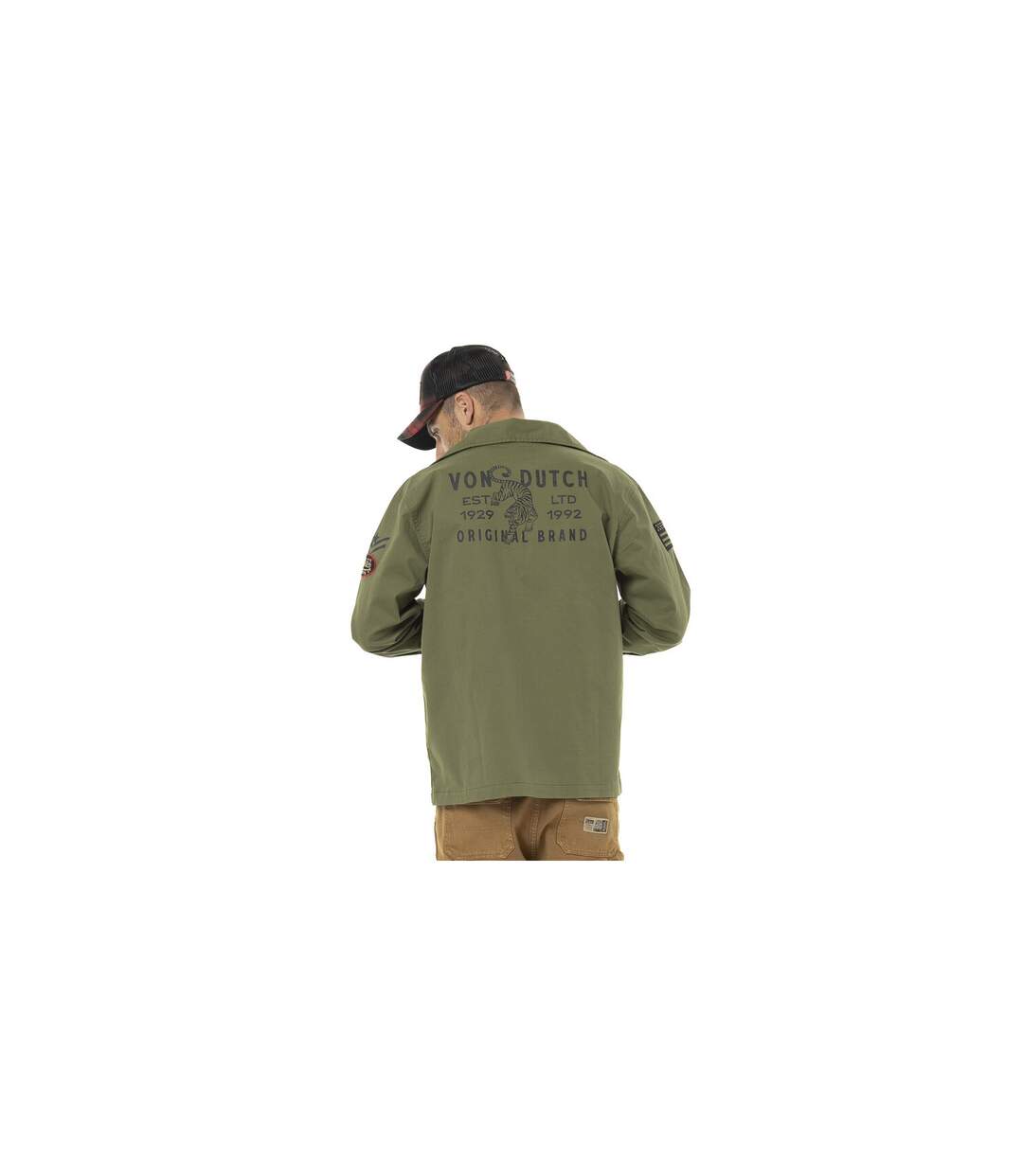 Veste militaire homme en molton et capuche détachable Revolt Vondutch-2