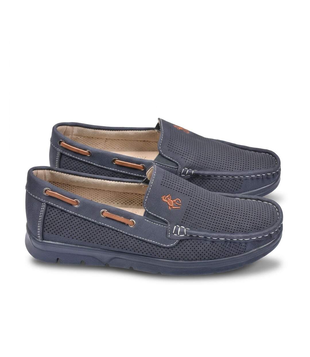 OZABI Mocassins Homme Microperforés Confort Été Semelle Crantée-3