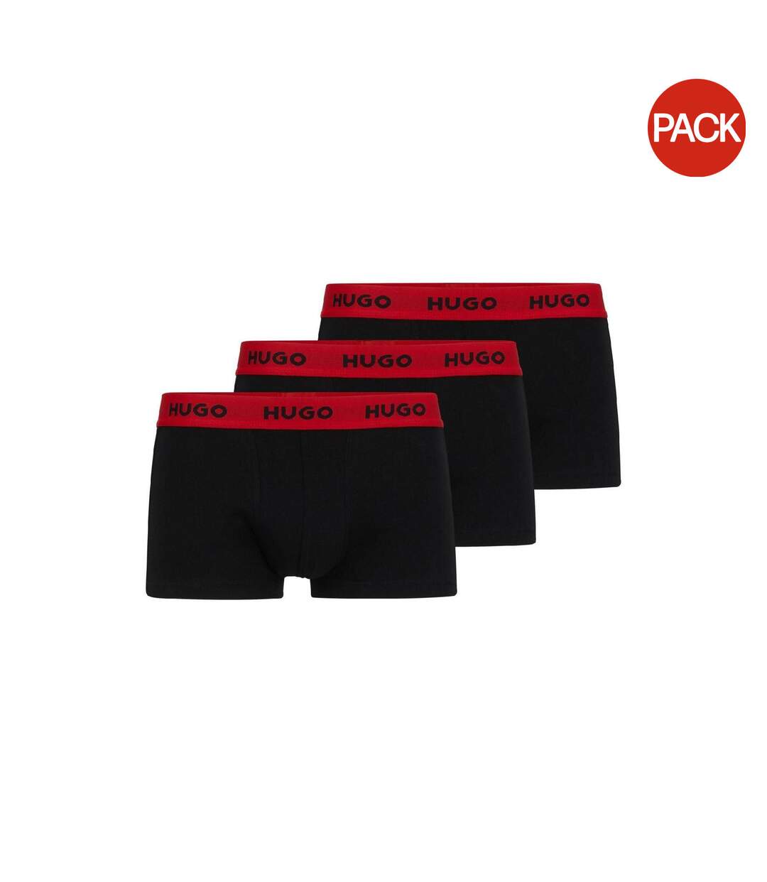 Boxers Motif/style Logo Homme Noir Rouge Hugo-1