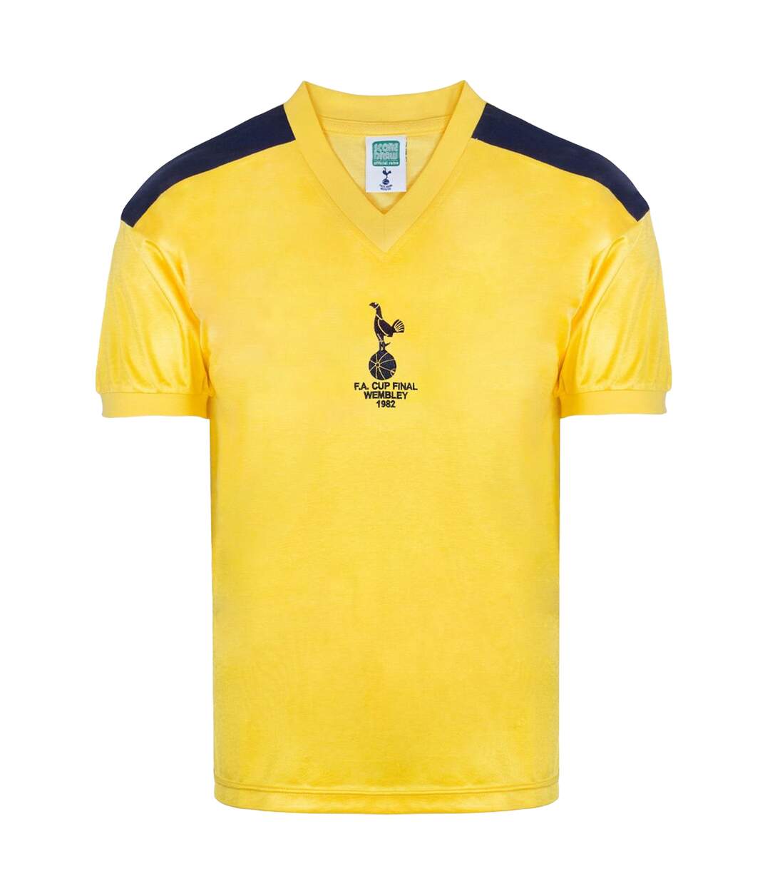 Polo Motif/style Tottenham Hotspur Fc Homme Jaune Bleu Score Draw-1