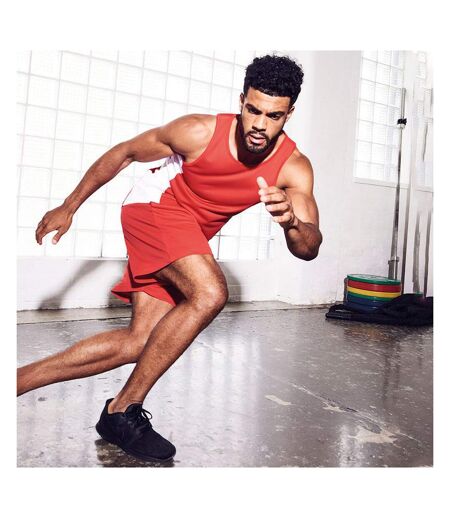 Just Cool Mens Sports Shorts (Fire Red) - UTRW693