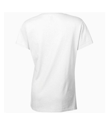 Gildan Ladies/Womens Heavy Cotton Missy Fit Short Sleeve T-Shirt (White)
