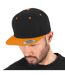 Casquette ajustable classique homme noir/orange néon Yupoong