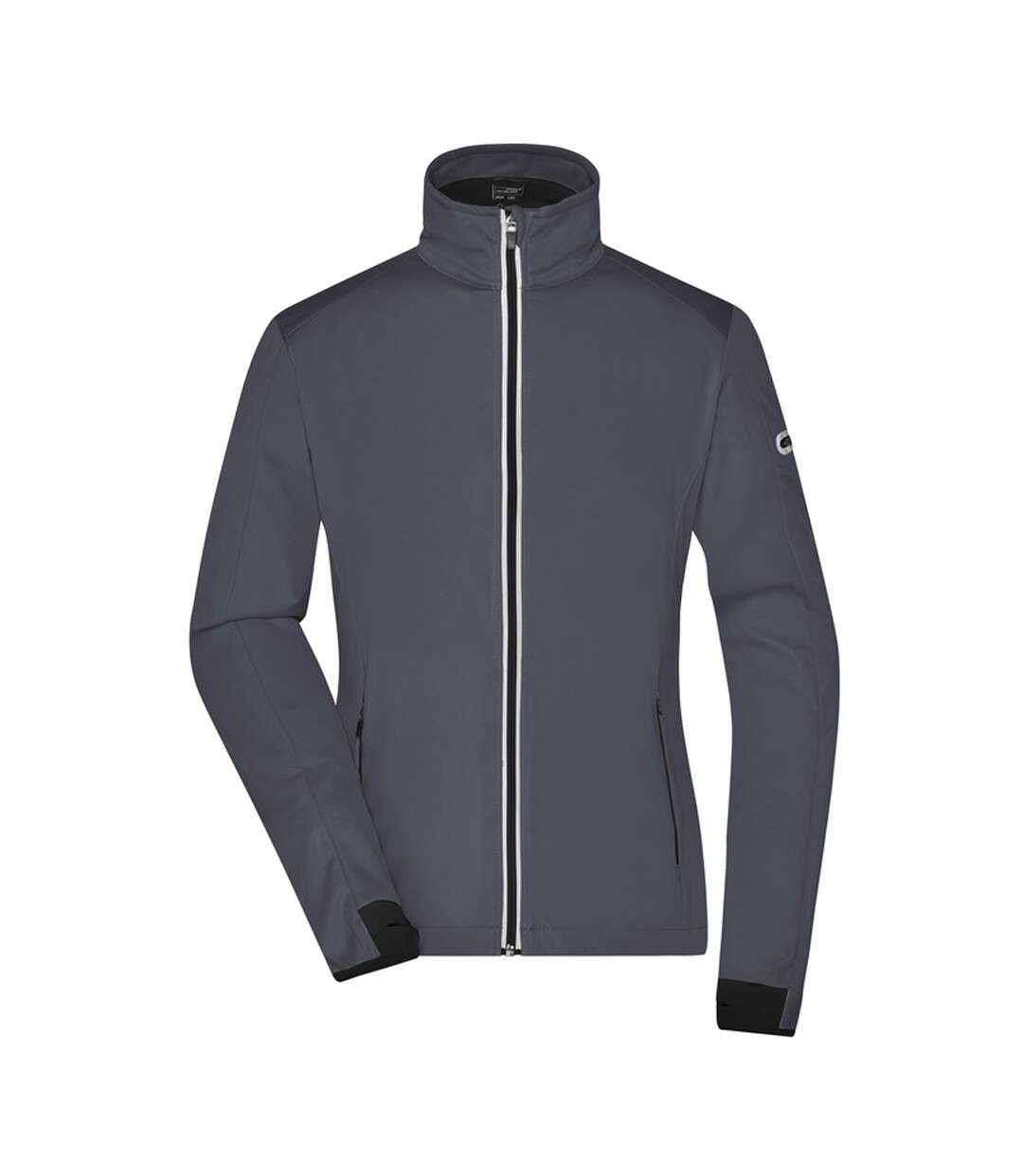 Veste Softshell Femme Gris Noir James And Nicholson-1