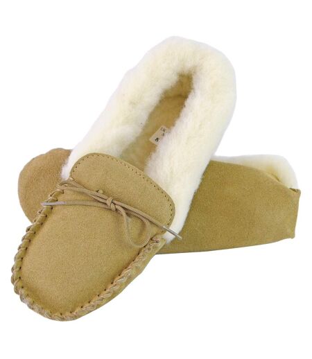 Glencroft Lambswool Moccasin Slippers