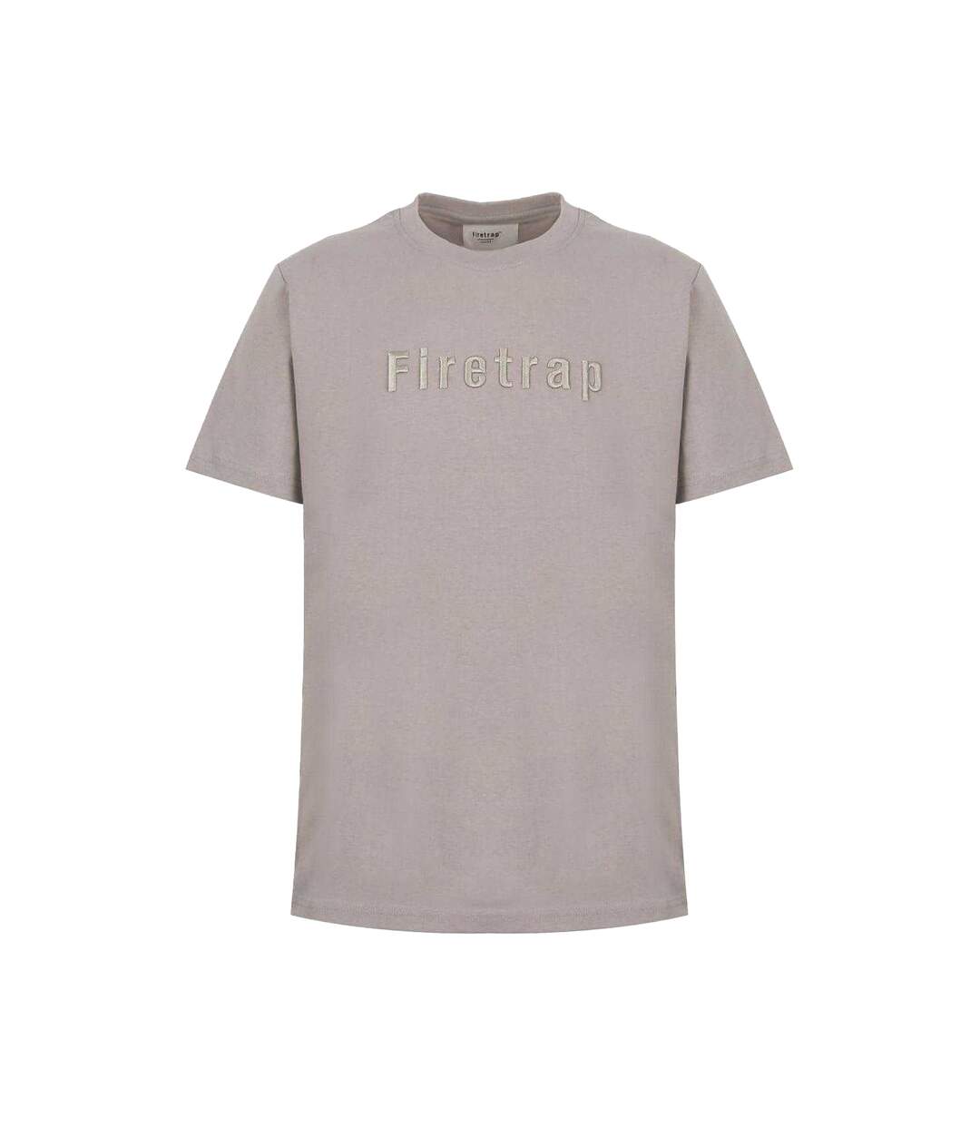 T-shirt Motif/style Logo Brodé Homme Anthracite Firetrap-1