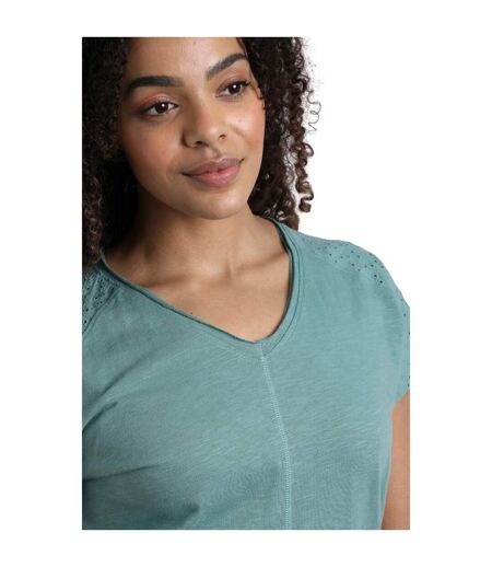 Womens/ladies pernille cut out t-shirt mineral blue Weird Fish