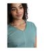 Womens/ladies pernille cut out t-shirt mineral blue Weird Fish-4