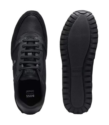 Mens Parkour Leather Running Shoes Black White Boss