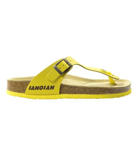 Sanosan Womens/Ladies Geneve Leather Flip Flops (Yellow) - UTBS4314