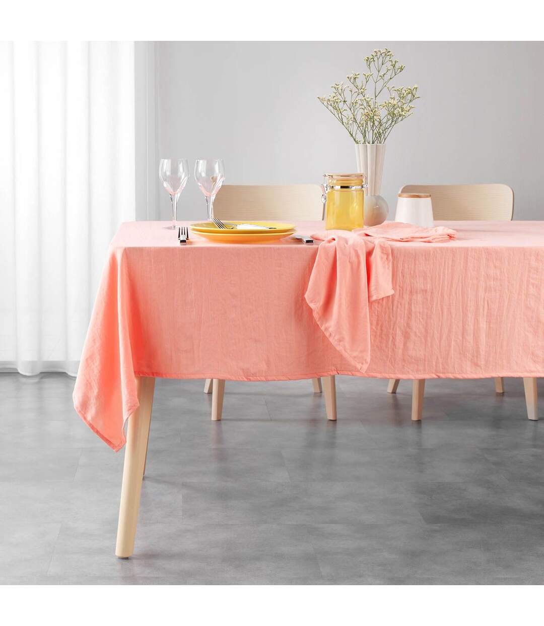 Nappe Microfibre Suzy 140x240cm Corail-3