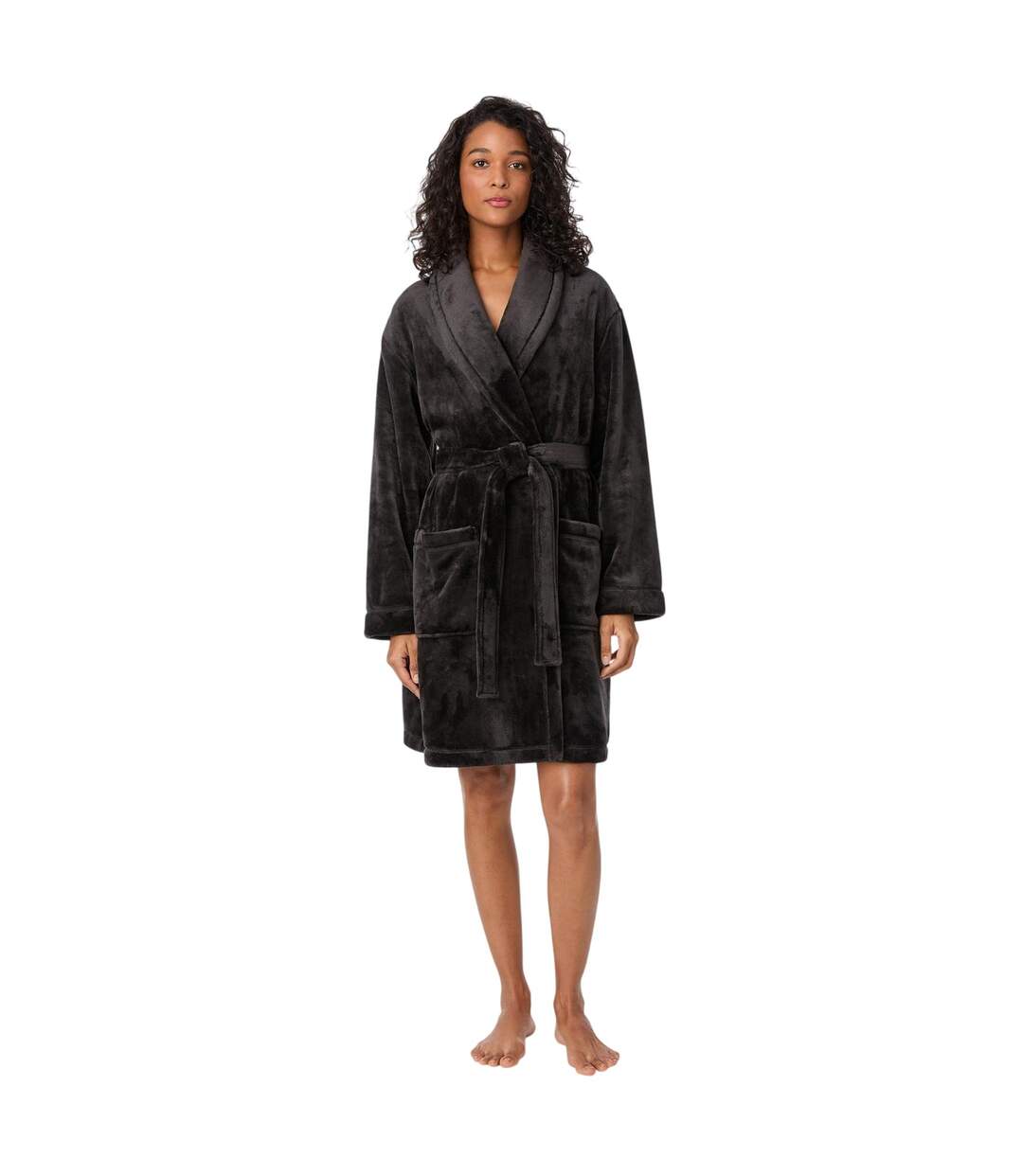 Womens/ladies Robe Black DKNY-2