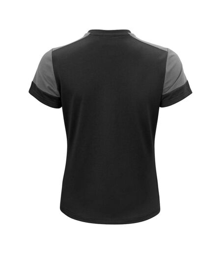Womens/ladies T-shirt Black Anthracite Printer PRIME