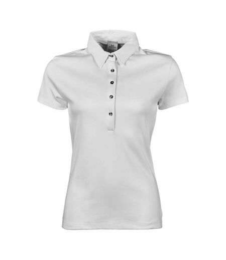 Pima polo à manches courtes femme blanc Tee Jays